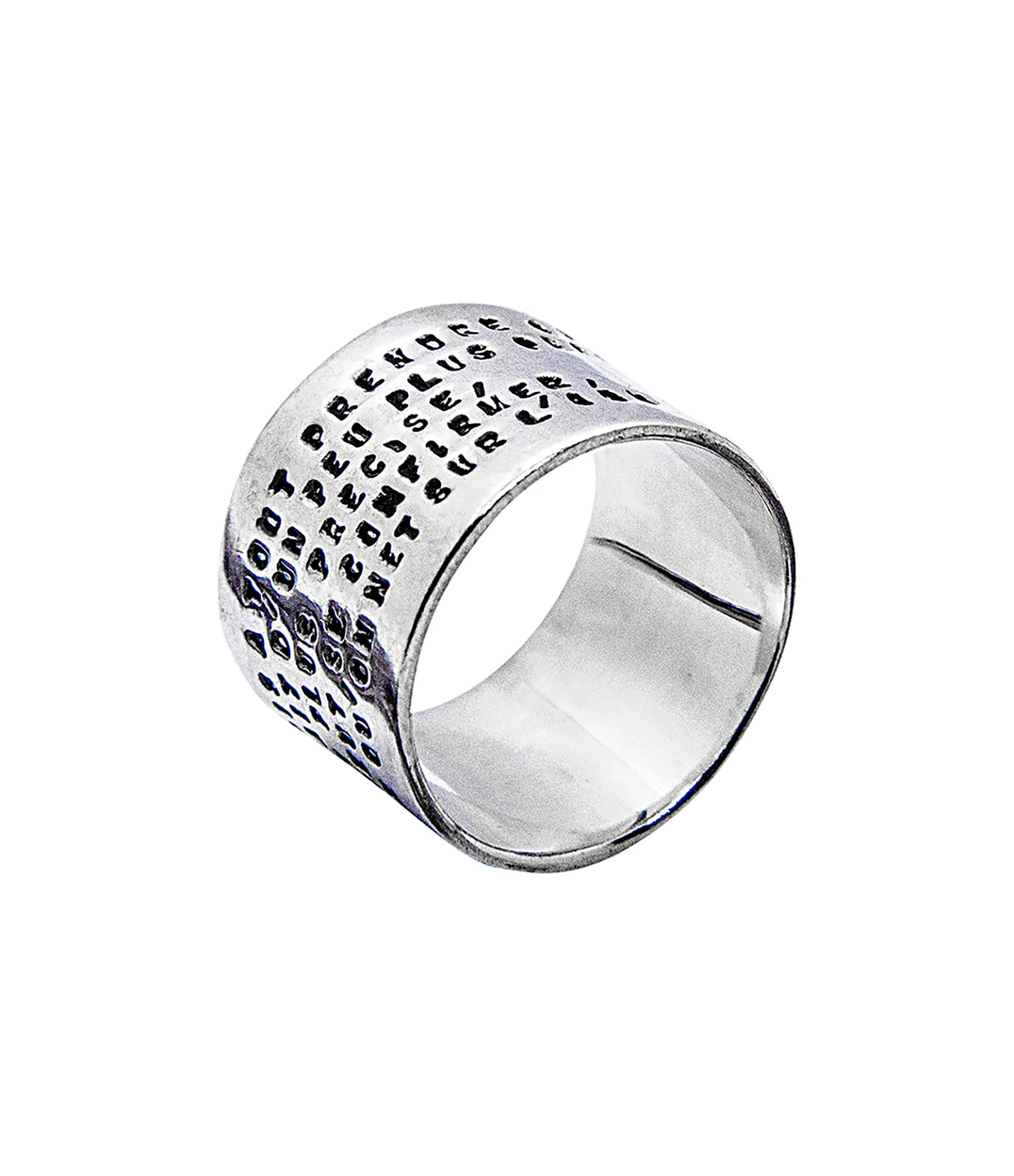 SERGE THORAVAL Bague Large Edmond Rostand Un Baiser Argent 3 SERGE THORAVAL Bague Large Edmond Rostand Un Baiser Argent – Image 3