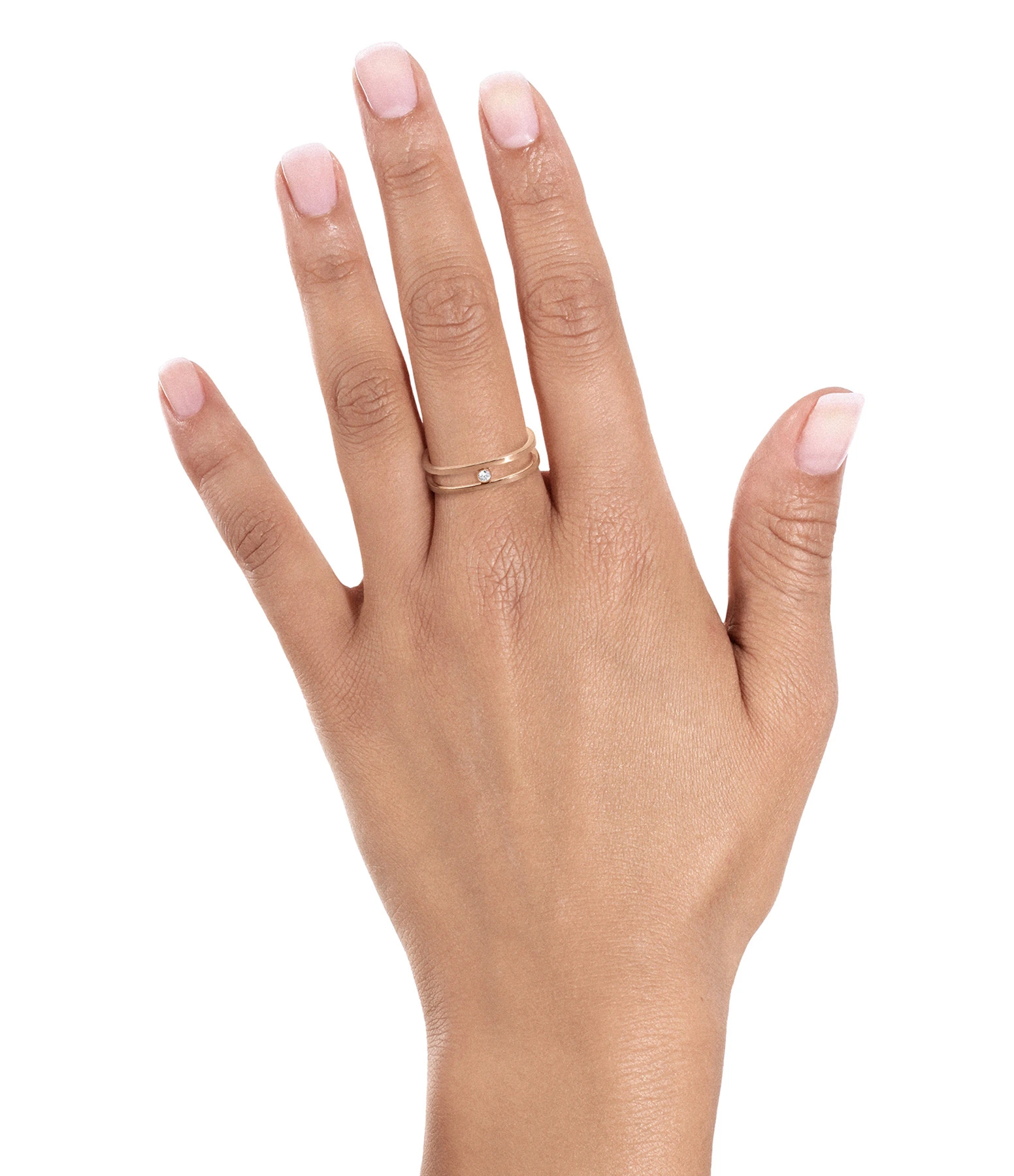 VANRYCKE Bague Charlie Double Diamant Or Rose 4 VANRYCKE Bague Charlie Double Diamant Or Rose – Image 4