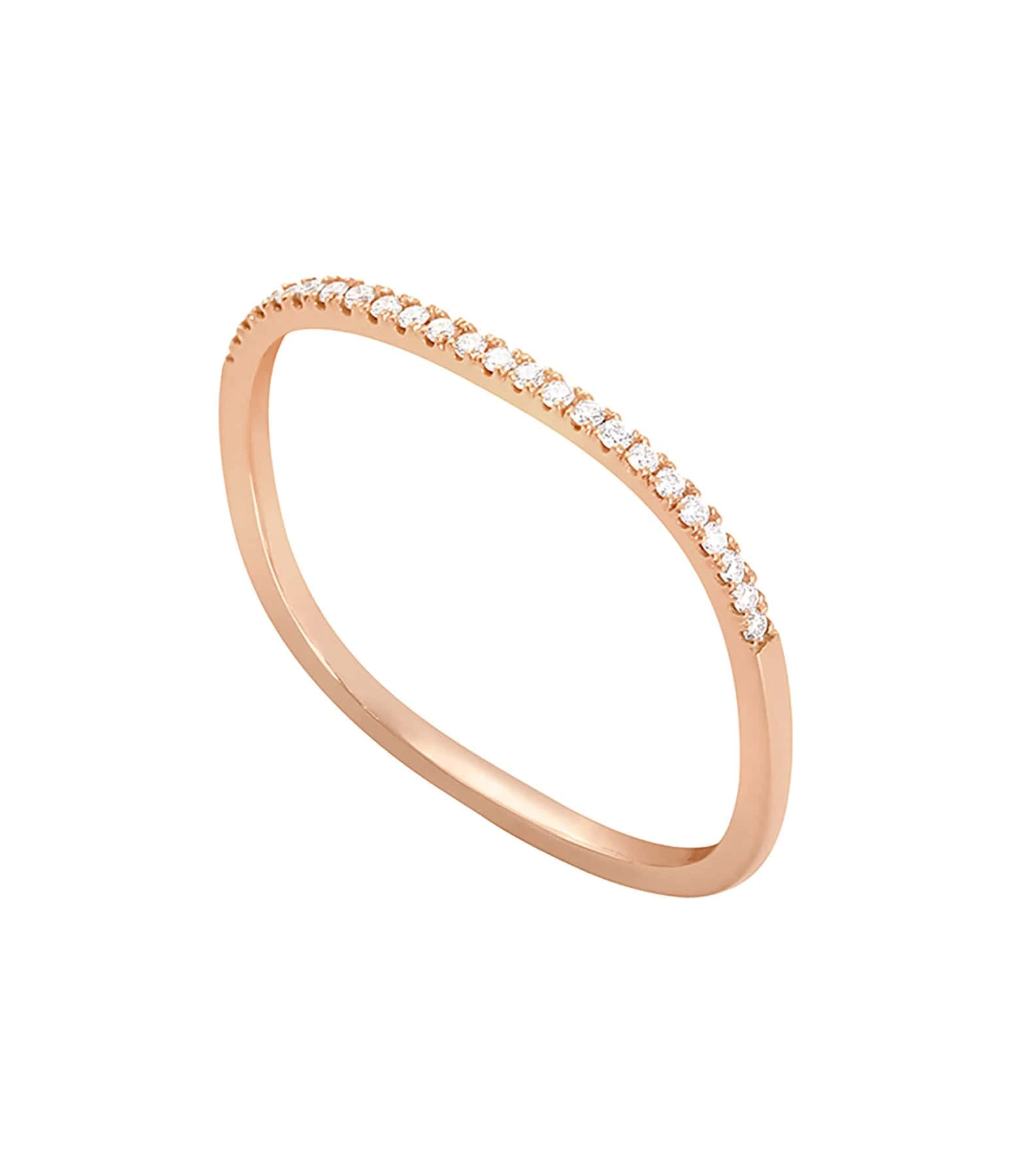 VANRYCKE Bague Charlie Semi-Pavée Diamants Or Rose 3 VANRYCKE Bague Charlie Semi-Pavée Diamants Or Rose – Image 3