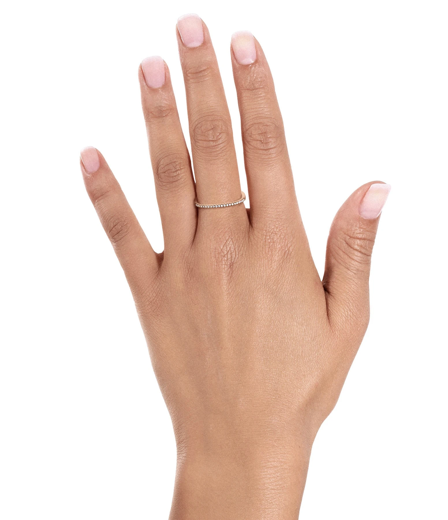 VANRYCKE Bague Charlie Semi-Pavée Diamants Or Rose 4 VANRYCKE Bague Charlie Semi-Pavée Diamants Or Rose – Image 4