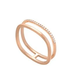 VANRYCKE Bague Charlie Double Semi-Pavée Diamants Or Rose 6 VANRYCKE Bague Charlie Double Semi-Pavée Diamants Or Rose -Shaker Jewels Magasin bc3r1 04 vanrycke charlie bague double or rose semi pave diamants 1