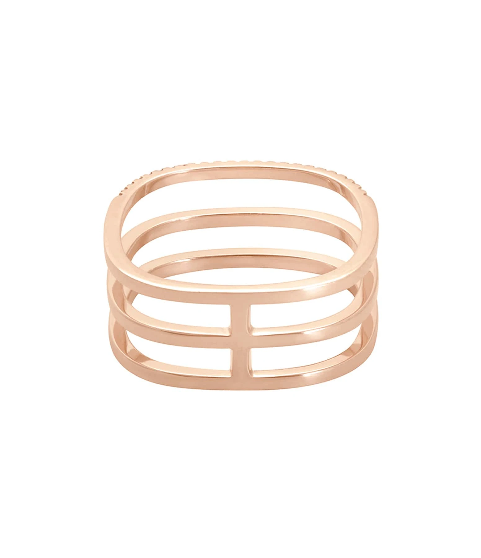 VANRYCKE Bague Charlie 3 Rangs Or Rose 2 VANRYCKE Bague Charlie 3 Rangs Or Rose – Image 2