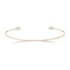 Ginette NY Jonc Choker Single Or Rose Diamants