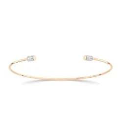 Ginette NY Jonc Choker Single Or Rose Diamants