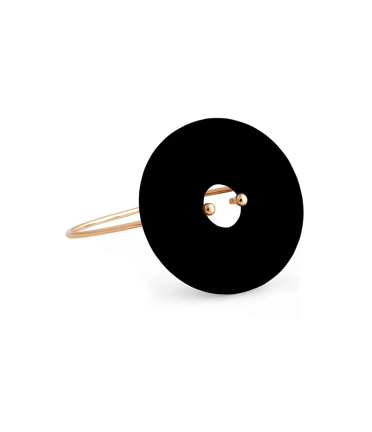 Ginette NY Jonc Donut Onyx Or Rose 1 Ginette NY Jonc Donut Onyx Or Rose