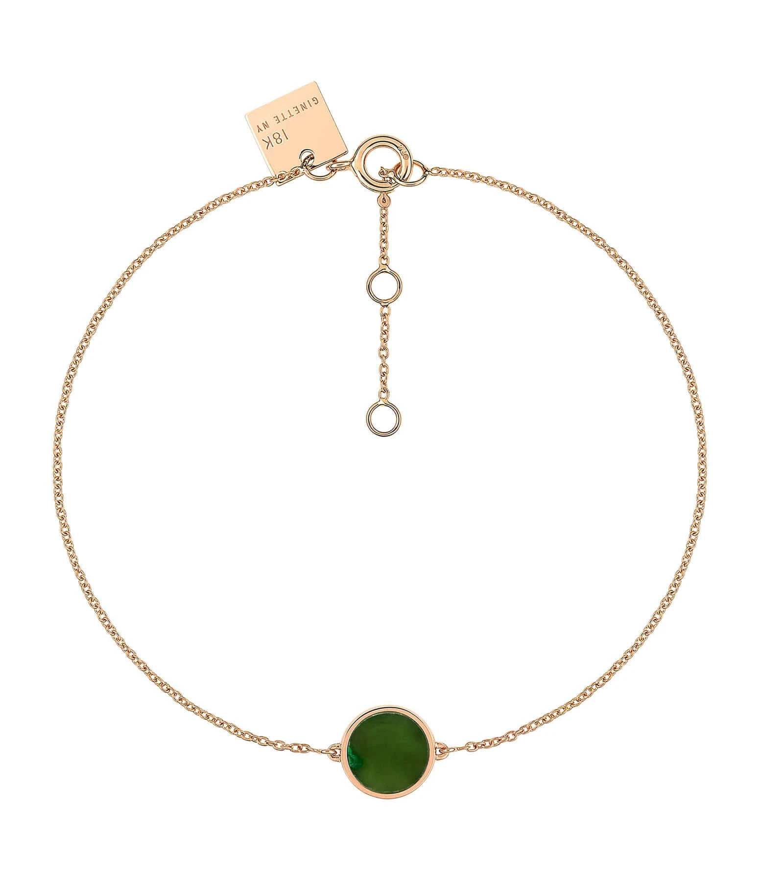 Ginette NY Bracelet Ever Mini Disc Jade Or Rose 1 Ginette NY Bracelet Ever Mini Disc Jade Or Rose