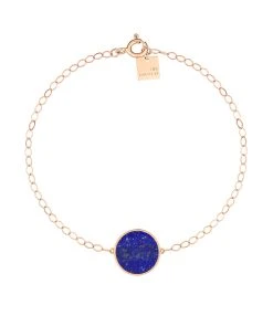 Ginette NY Bracelet Ever Disc Or Rose Lapis Lazuli