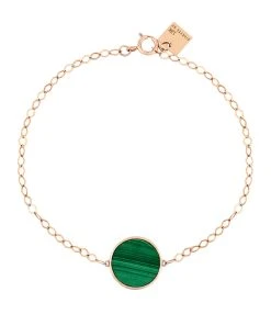 Ginette NY Bracelet Ever Disc Malachite Or Rose