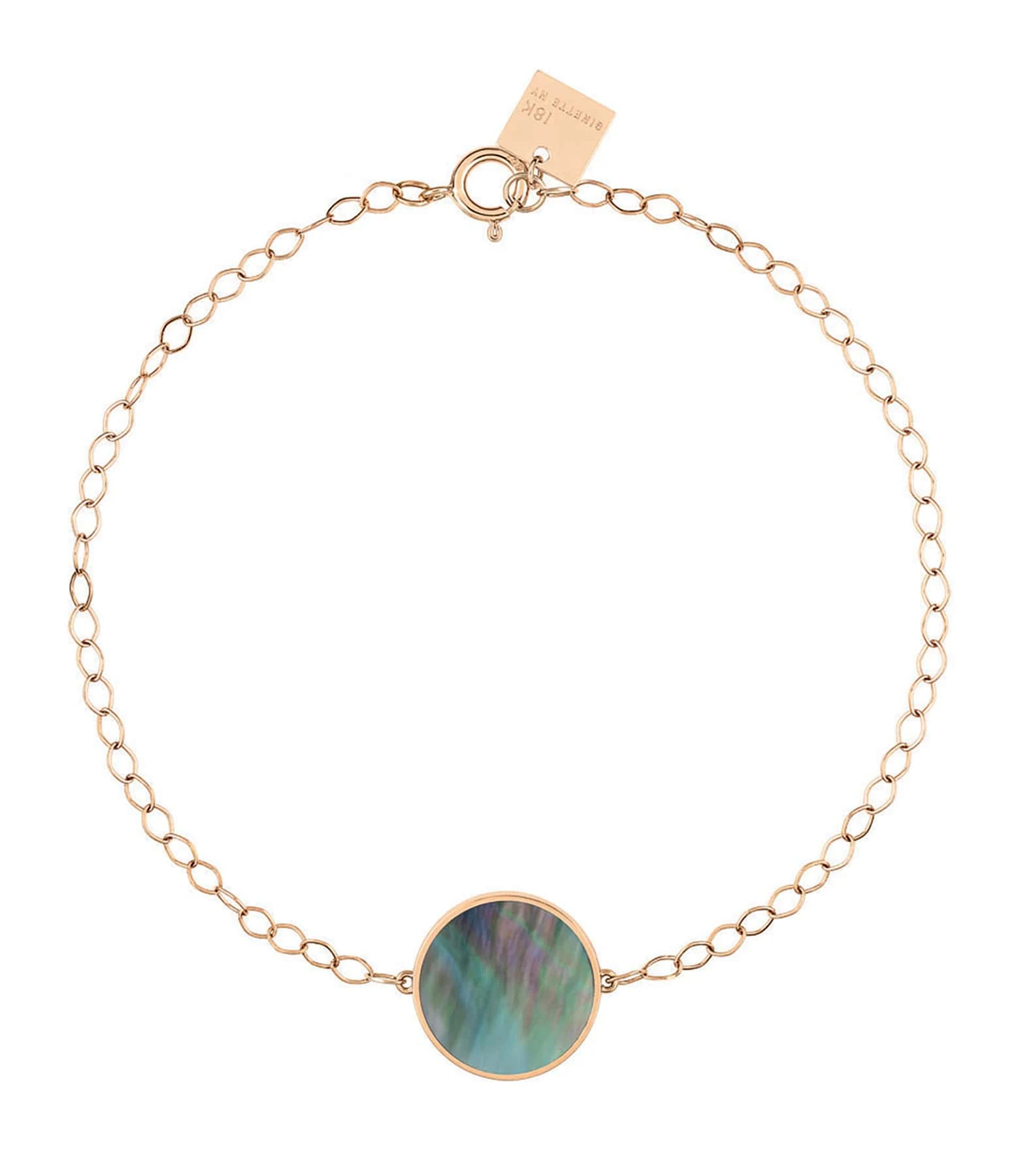 Ginette NY Bracelet Ever Disc Nacre Noire Or Rose 1 Ginette NY Bracelet Ever Disc Nacre Noire Or Rose