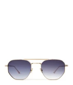 RENDEL PARIS Lunettes De Soleil Bill Doré Gradient Blue