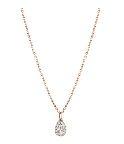 Ginette NY Collier Mini Bliss Diamants Or Rose