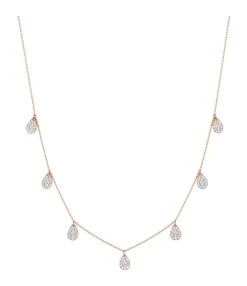 Ginette NY Collier 7 Mini Bliss Diamants Or Rose