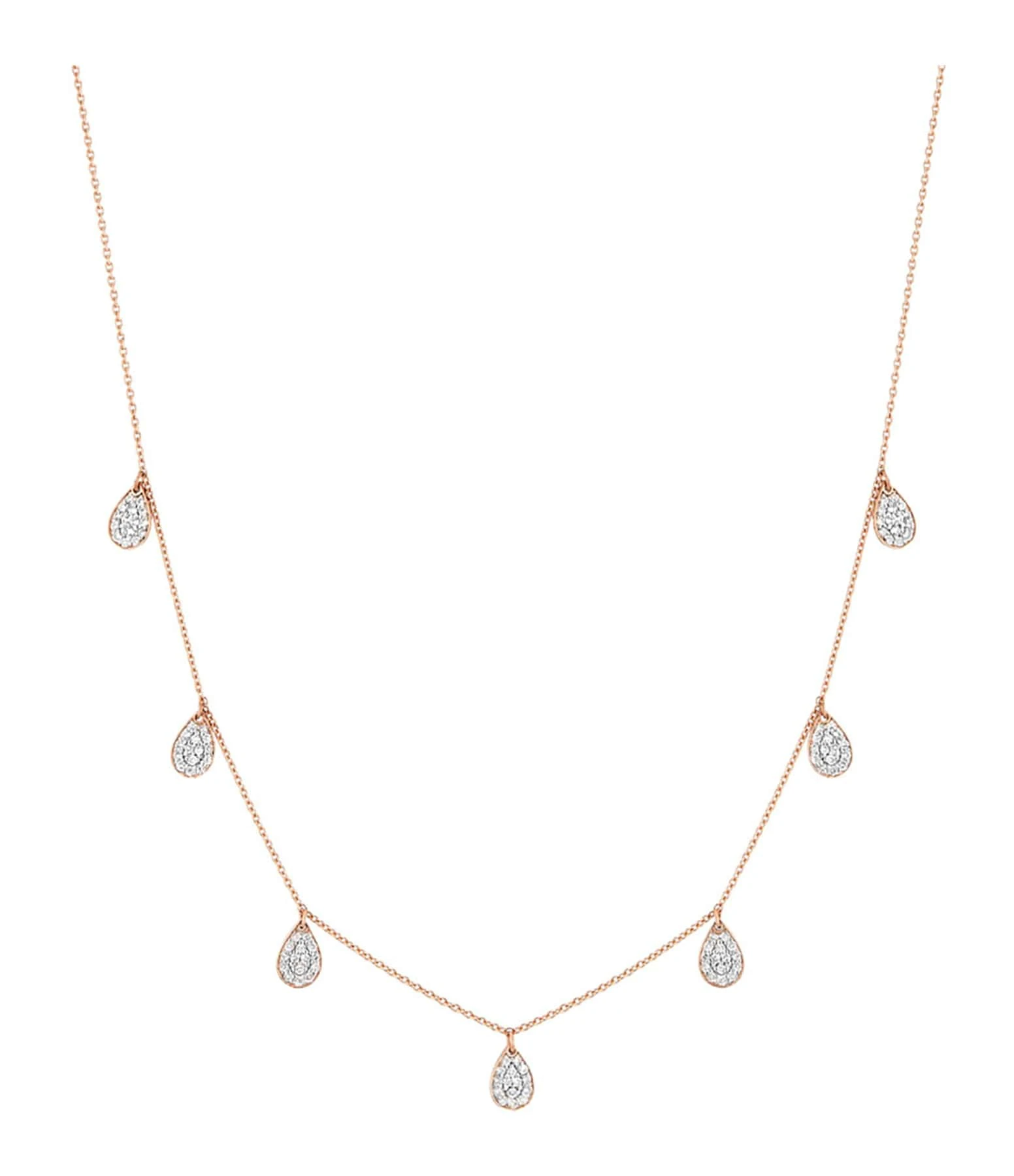 Ginette NY Collier 7 Mini Bliss Diamants Or Rose 1 Ginette NY Collier 7 Mini Bliss Diamants Or Rose