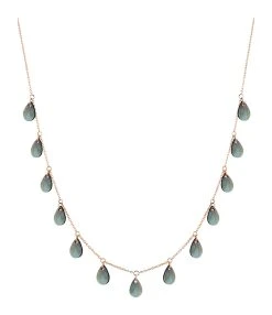 Ginette NY Collier Tiny 13 Bliss Nacre Noire Or Rose