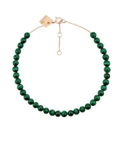 Ginette NY Bracelet Mini Maria Malachite Or Rose