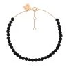 Ginette NY Bracelet Maria Mini Or Rose Onyx