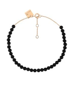 Ginette NY Bracelet Maria Mini Or Rose Onyx