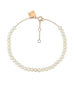 Ginette NY Bracelet Maria Mini Or Rose Perle