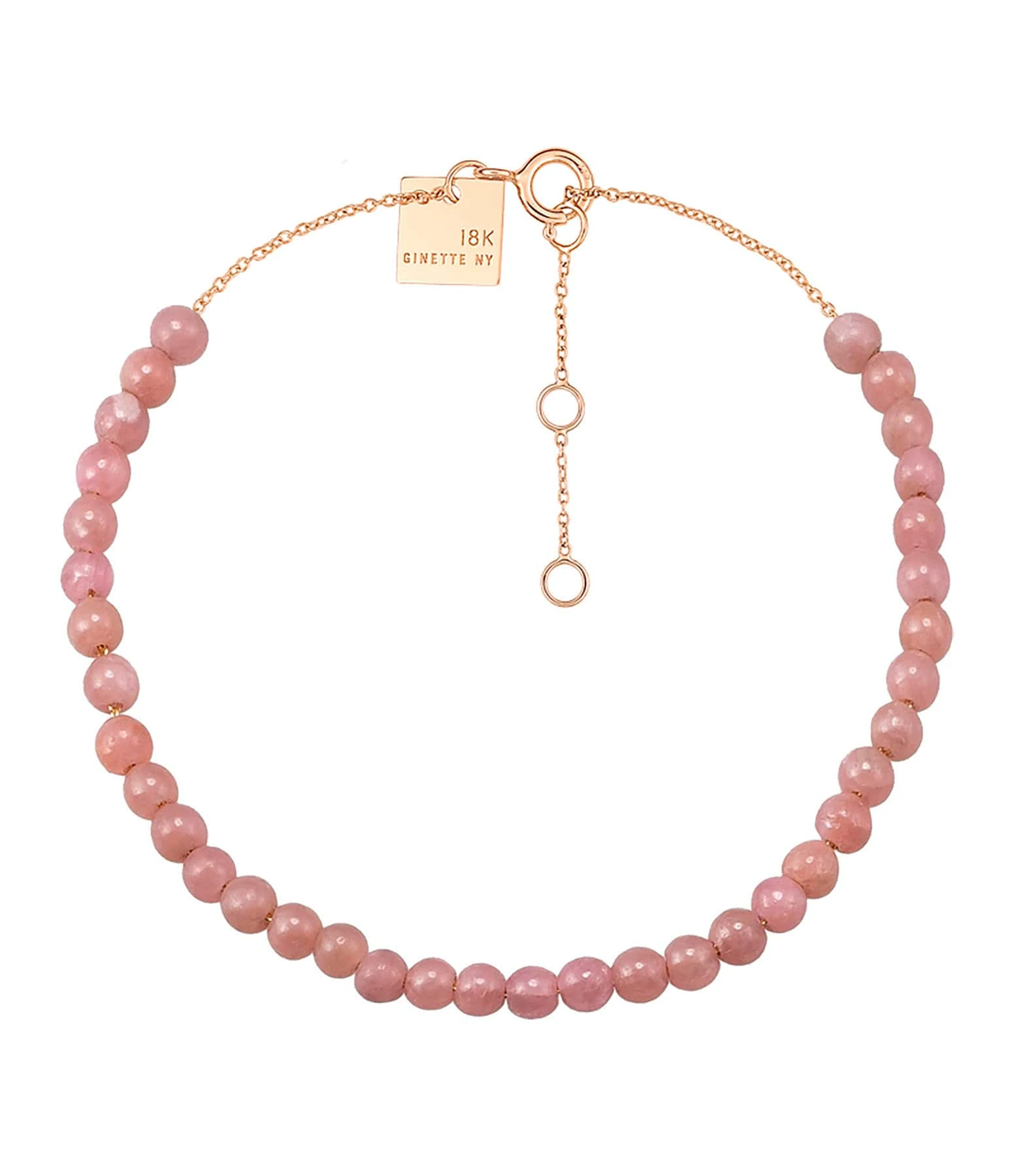Ginette NY Bracelet Maria Mini Rhodocrosite Or Rose 1 Ginette NY Bracelet Maria Mini Rhodocrosite Or Rose