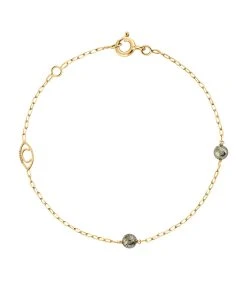 Shaker Jewels Magasin 26 CHARLET Bracelet Massilia Pyrite Or Jaune