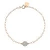 Ginette NY Bracelet Mini Ever Disc Or Rose Diamants