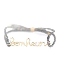 ATELIER PAULIN Bracelet Cordon Lurex Bonheur Gold Filled