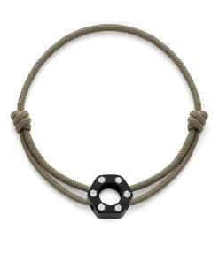 OMEN PARIS Bracelet Lewis Acier Noir