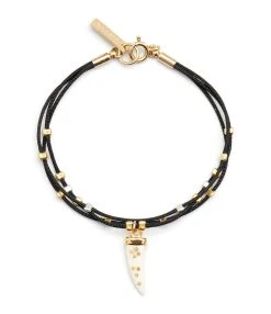 Isabel Marant Bracelet Shiny Aimable Corne Buffle Écru
