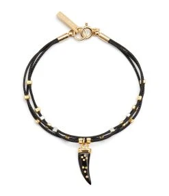 Isabel Marant Bracelet Shiny Aimable Corne Buffle Noir