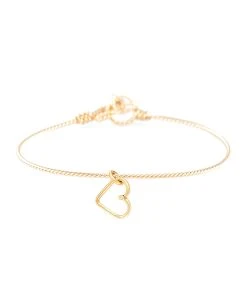 ATELIER PAULIN Jonc Nude Torsadé Cœur S Gold Filled