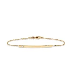 NAVA JOAILLERIE Bracelet Hash One Diamant Or Jaune