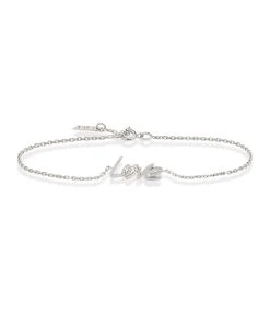 NAVA JOAILLERIE Bracelet Love O Diamants Or Blanc