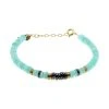 MON PRECIEUX GEM Bracelet Puka Amazonite Onyx