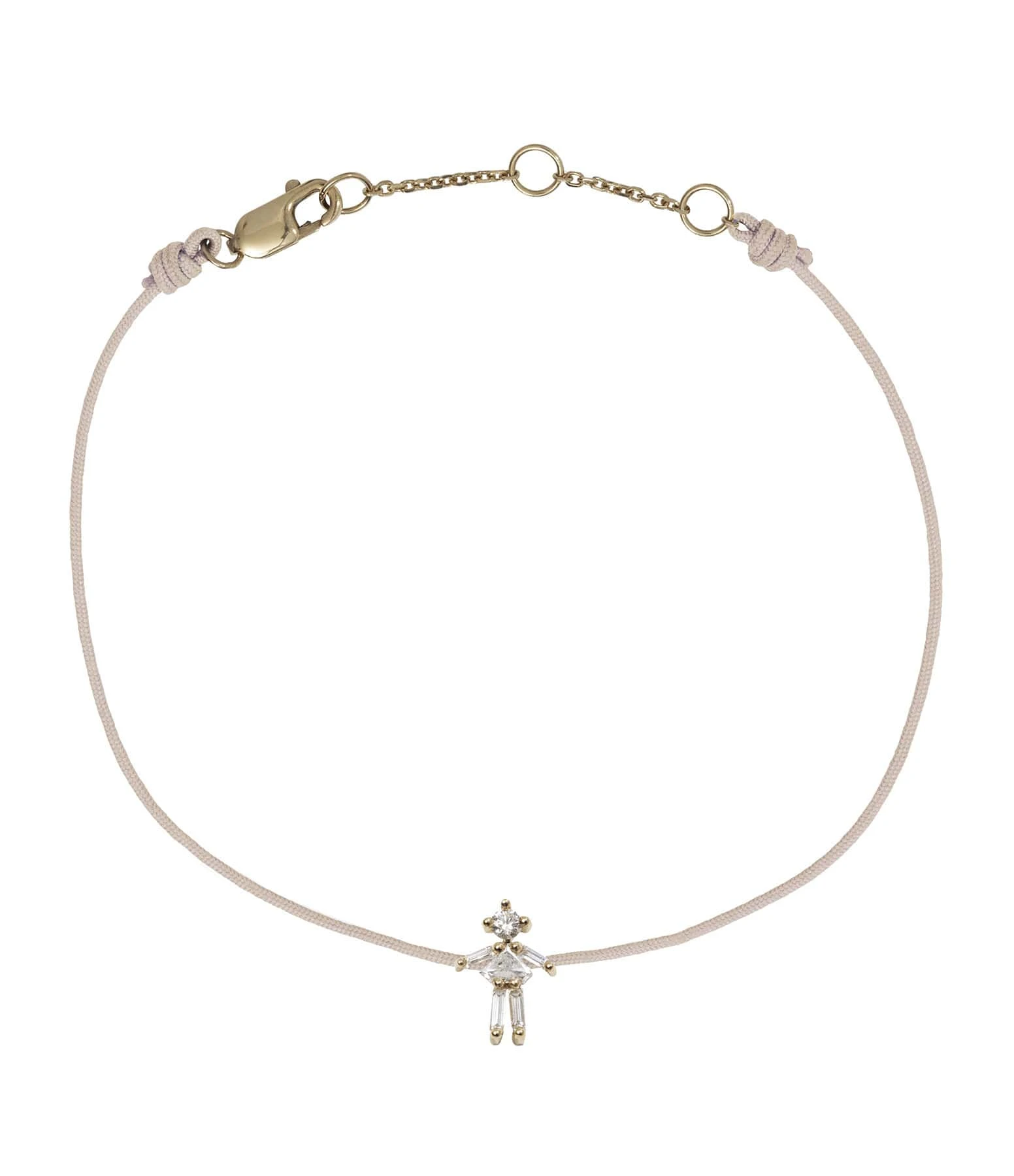 LITTLE ONES Bracelet Cordon Fille Or Rose Diamants 1 LITTLE ONES Bracelet Cordon Fille Or Rose Diamants