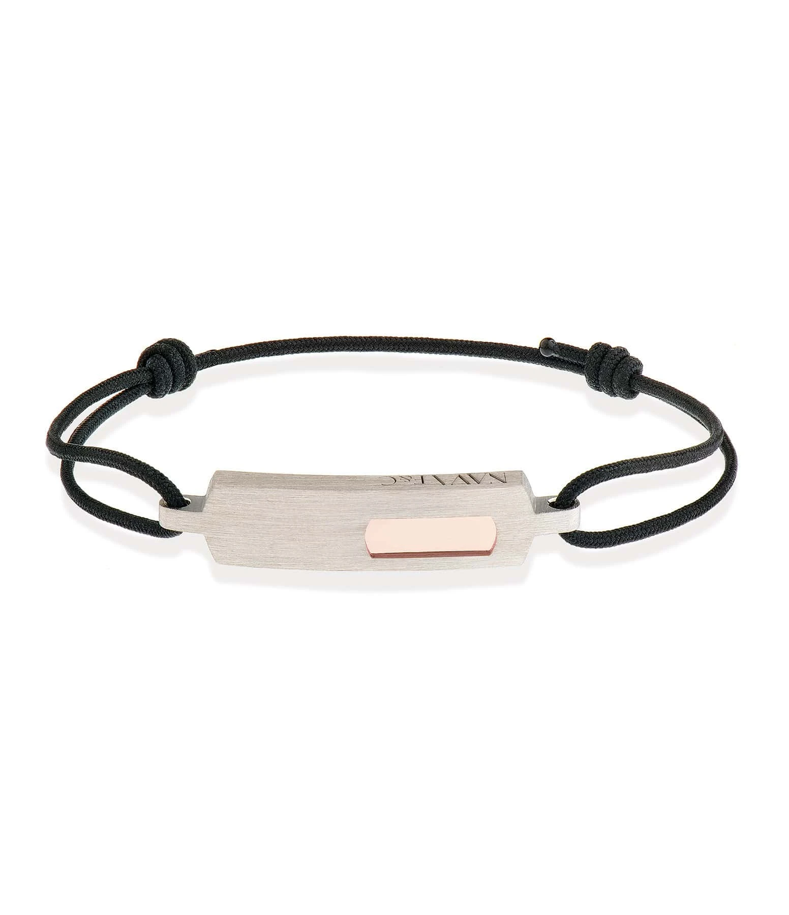 NAVA JOAILLERIE Bracelet Ulysse Homme Cordon Or Rose, Personnalisable 1 NAVA JOAILLERIE Bracelet Ulysse Homme Cordon Or Rose, Personnalisable