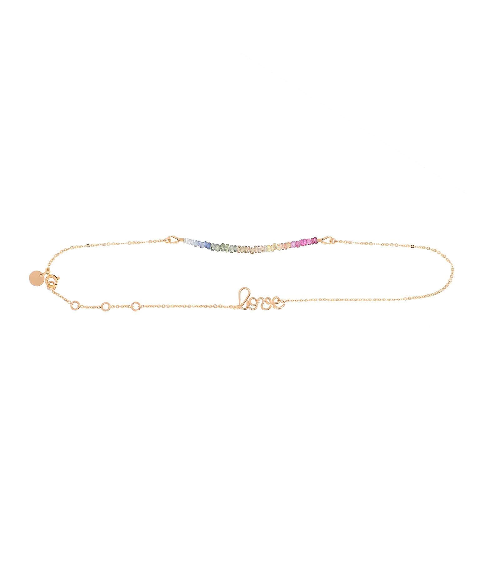 ATELIER PAULIN Bracelet Double Saphir Rainbow Love Gold Filled 2 ATELIER PAULIN Bracelet Double Saphir Rainbow Love Gold Filled – Image 2