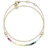 ATELIER PAULIN Bracelet Double Tour Rainbow Nude Saphir Gold Filled