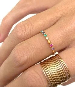 VANRYCKE Bague Stardust Rainbow Or Rose Pierres Multicolores 8 VANRYCKE Bague Stardust Rainbow Or Rose Pierres Multicolores -Shaker Jewels Magasin bs2r7 01 vanrycke stardust rainbow bague or rose et pierres 5 1