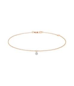 LA BRUNE & LA BLONDE Bracelet 360° Diamant Brillant 0,07 Or Rose