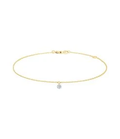 LA BRUNE & LA BLONDE Bracelet 360° Diamant Brillant 0,07 Or Jaune