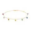 LA BRUNE & LA BLONDE Bracelet Confetti 7 Rainbow Rubis Saphir Tsavorite Améthyste Or Jaune