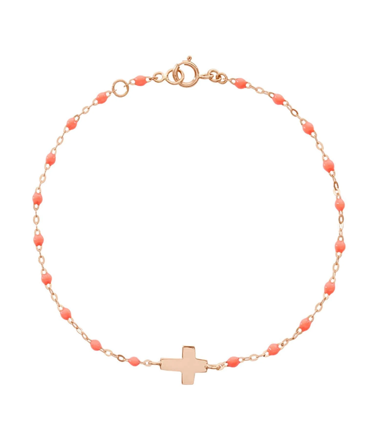 GIGI CLOZEAU Bracelet Croix Perles Résine Or 1 GIGI CLOZEAU Bracelet Croix Perles Résine Or