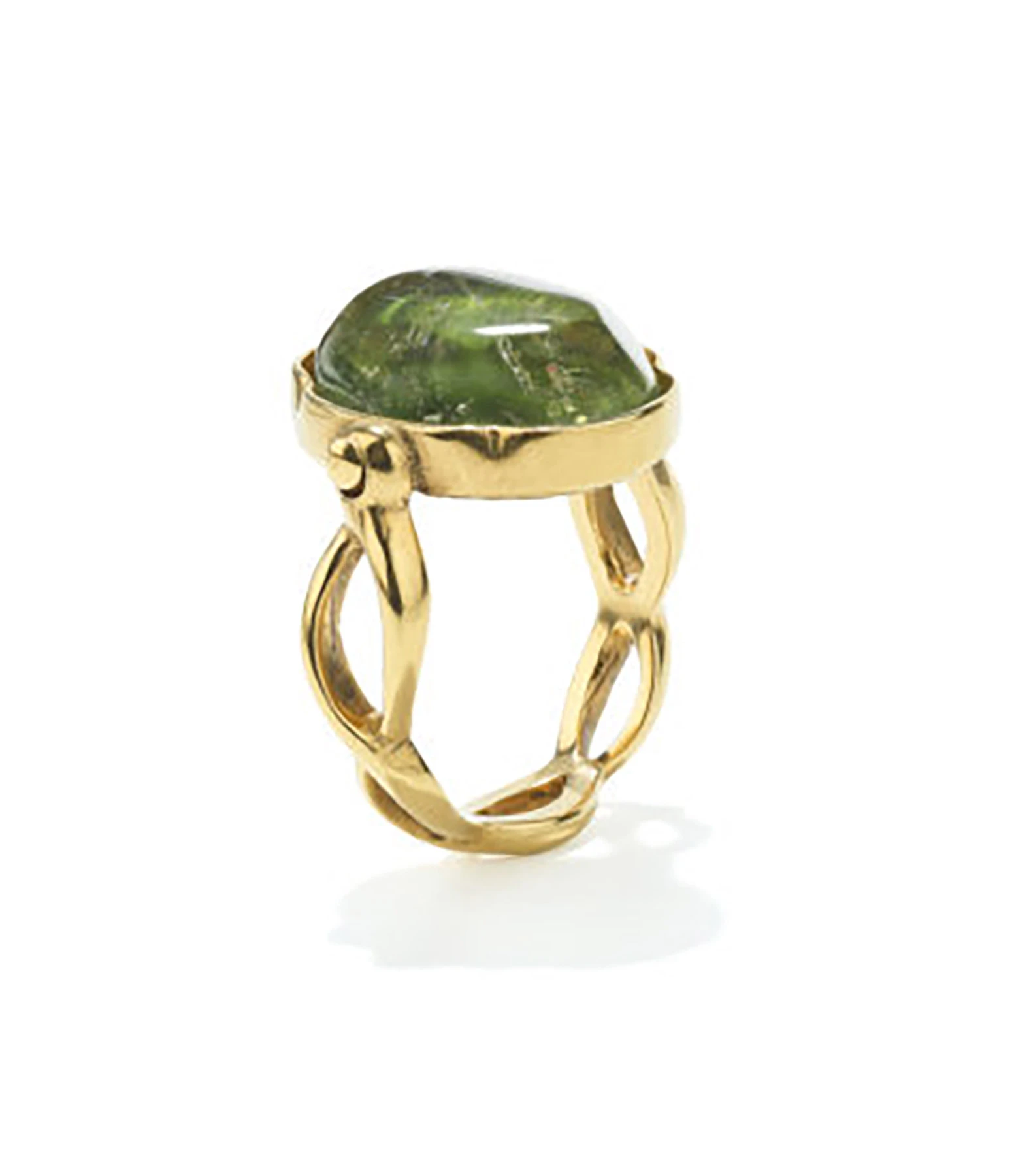 GOOSSENS PARIS Bague Cabochon Ovale Cristal De Roche Vert 1 GOOSSENS PARIS Bague Cabochon Ovale Cristal De Roche Vert