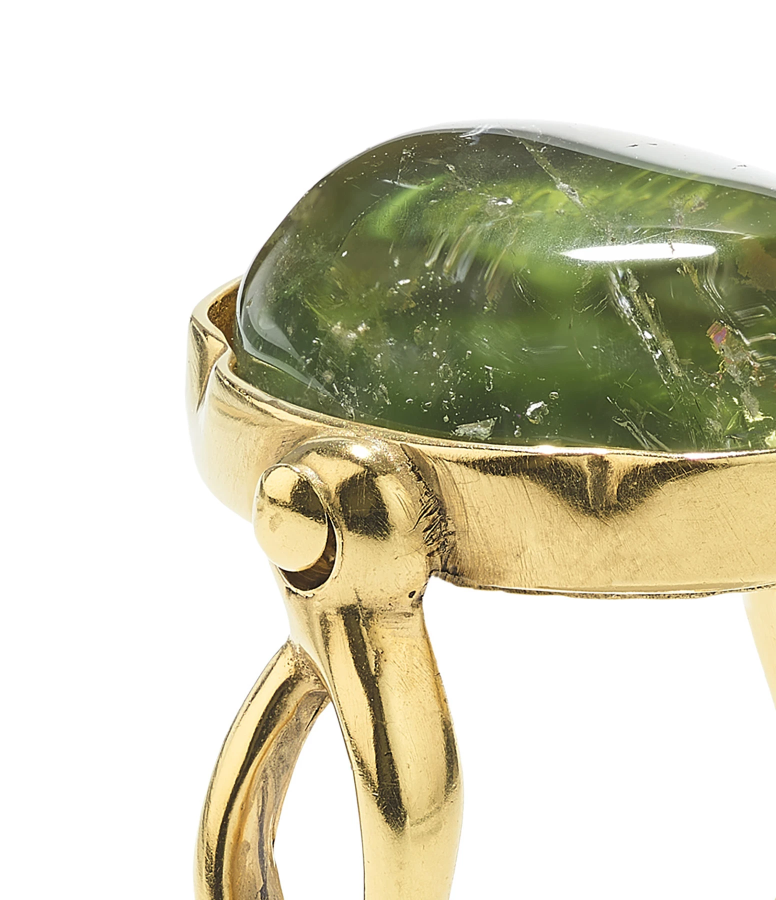 GOOSSENS PARIS Bague Cabochon Ovale Cristal De Roche Vert 2 GOOSSENS PARIS Bague Cabochon Ovale Cristal De Roche Vert â Image 2