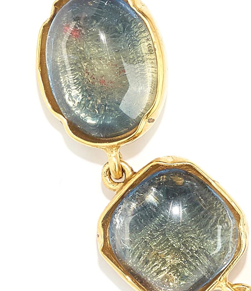 GOOSSENS PARIS Bracelet Cabochon Cristal De Roche Bleu Denim 2 GOOSSENS PARIS Bracelet Cabochon Cristal De Roche Bleu Denim – Image 2