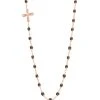 GIGI CLOZEAU Collier Intra Croix Perles Résine Or Diamants