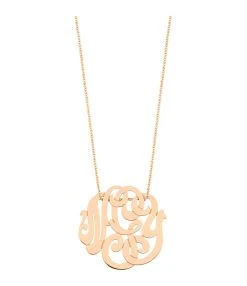 Ginette NY Collier Monogramme NGY Baby Or Rose