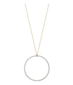 Ginette NY Collier Circles Or Rose Diamants