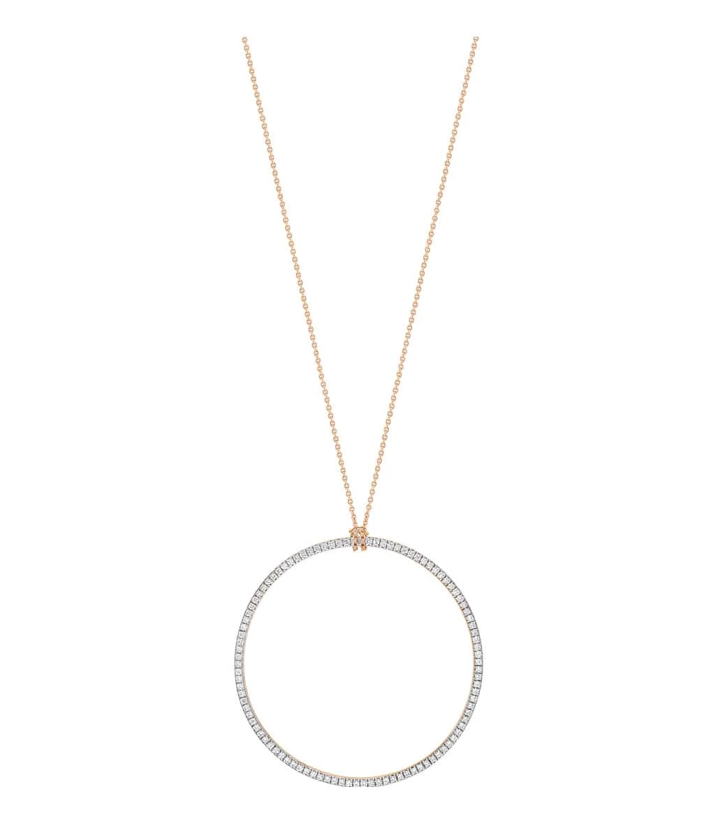 Ginette NY Collier Circles Or Rose Diamants 1 Ginette NY Collier Circles Or Rose Diamants