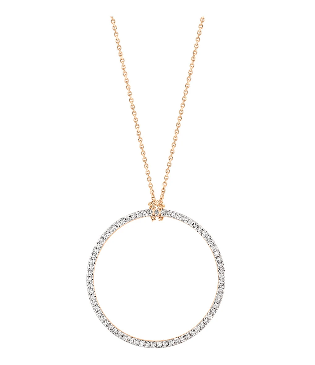 Ginette NY Collier Circles Baby Or Rose Diamants 1 Ginette NY Collier Circles Baby Or Rose Diamants